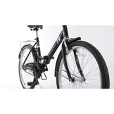 Zwarte Vouwfiets 24" - 1 Versnelling - Stalen Frame - 30% Korting