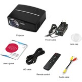 Mini LED Projector Zwart 2000 Lumen - Compact Thuisbioscoop 34% Korting