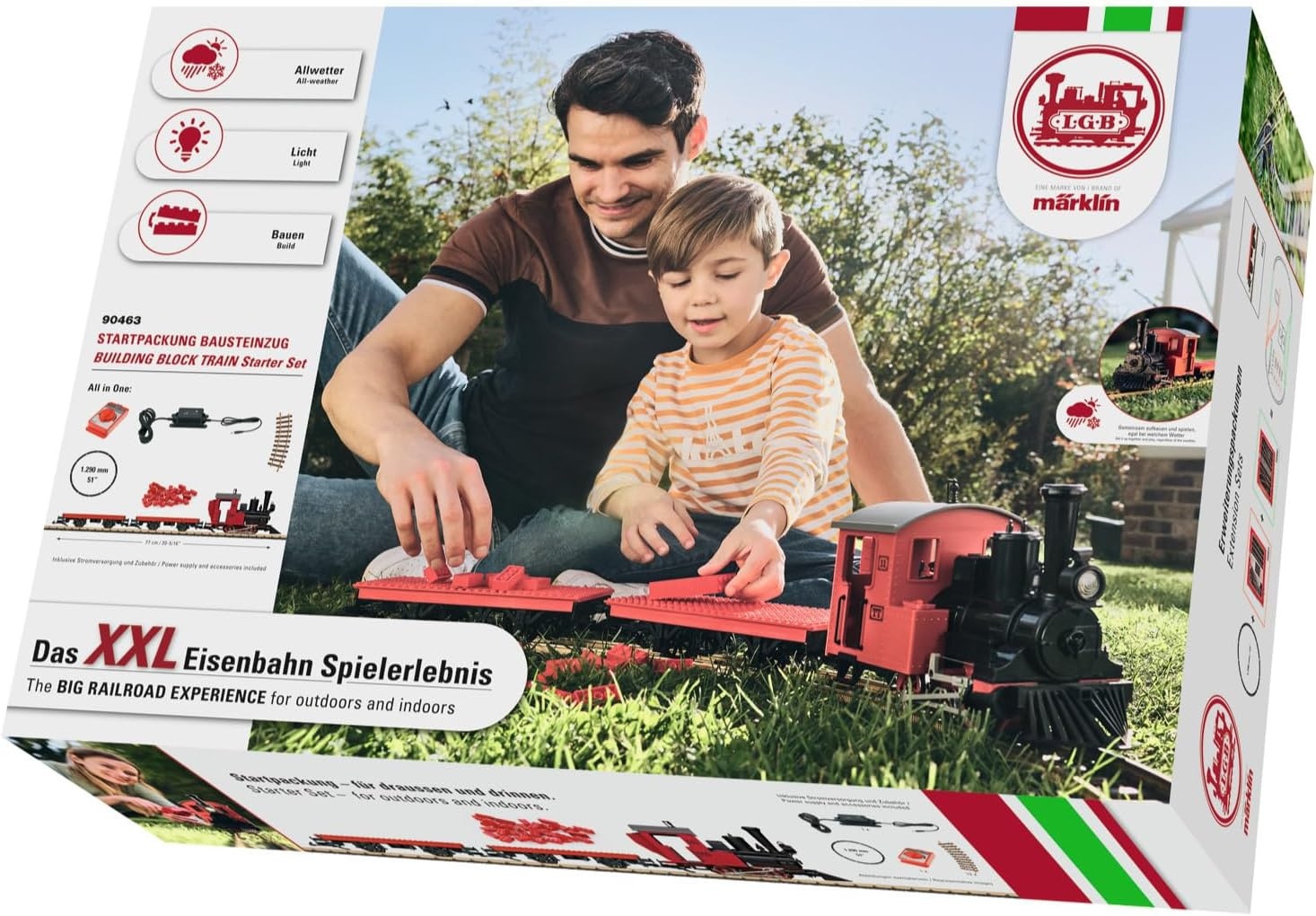 Modeltrein Startset Tuinbaan G-Spoor met Locomotief en 30 Bouwstenen - 35% Korting