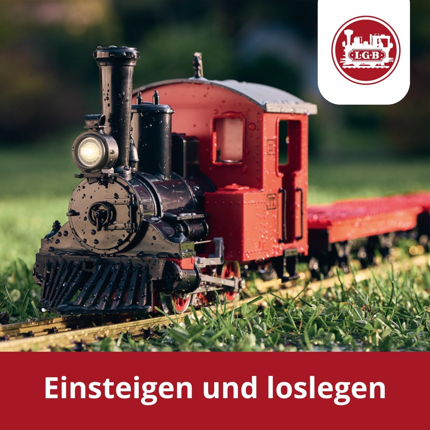 Modeltrein Startset Tuinbaan G-Spoor met Locomotief en 30 Bouwstenen - 35% Korting