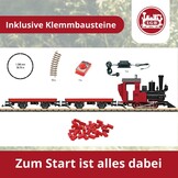 Modeltrein Startset Tuinbaan G-Spoor met Locomotief en 30 Bouwstenen - 35% Korting