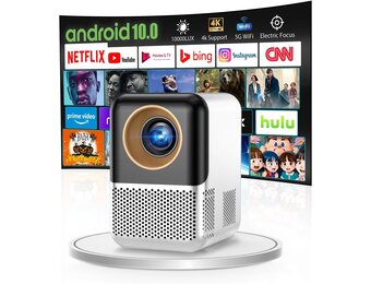Mini Beamer 1080p met Android 10, Autofocus & Bluetooth (35% korting)