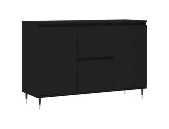 Zwart Bewerk Hout Dressoir 104x35x70 cm - 34% Korting!
