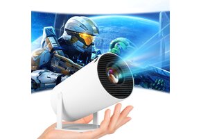 Mini Beamer Smart Android Wit/Zwart 4K, WiFi 6, 130" Projectie, 51% Korting