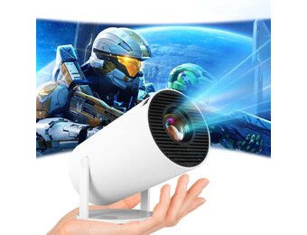 Mini Beamer Android 4K, WiFi 6, Bluetooth 5.4 - Wit/Zwart - 34% Korting