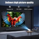 Mini Beamer Android 4K, WiFi 6, Bluetooth 5.4 - Wit/Zwart - 34% Korting