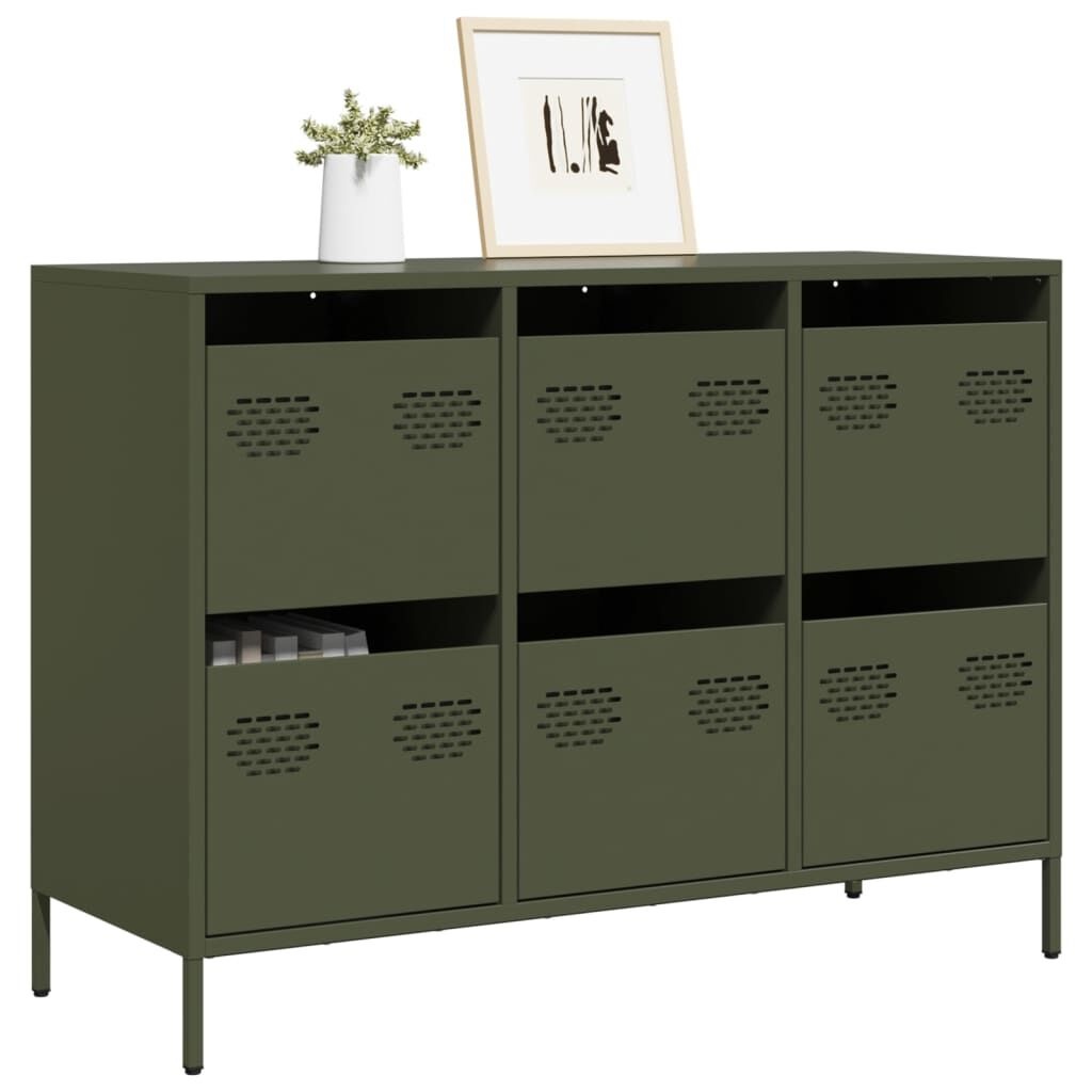 VidaXL Dressoir Olijfgroen - 101,5 cm - 35% Korting