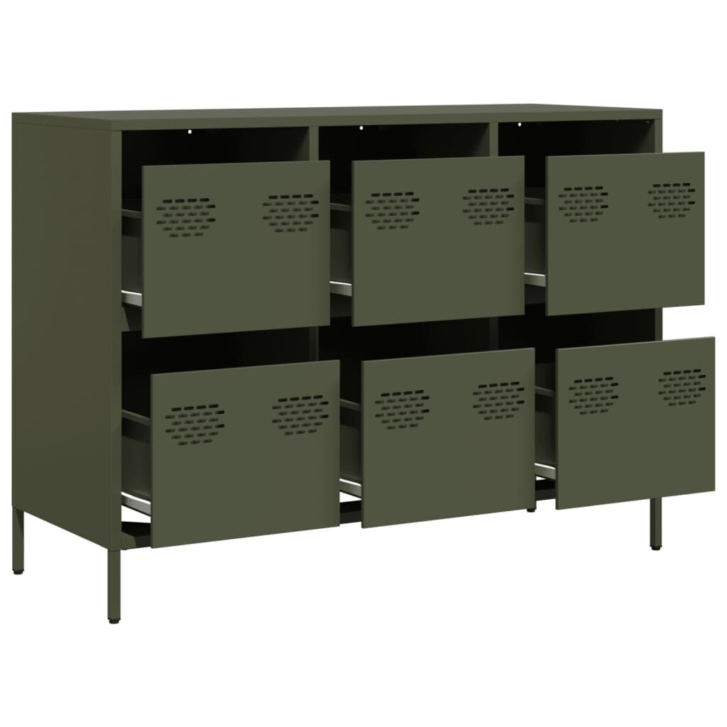 VidaXL Dressoir Olijfgroen - 101,5 cm - 35% Korting