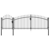 Tuinpoort 1,5x4m Zwart Staal - 35% Korting