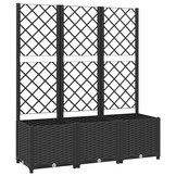 Plantenbak met Latwerk 120x40x136cm Zwart - 34% Korting