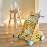 Janod Tropik Multifunctionele Trolley - Educatief Speelgoed met 6 Activiteiten - 34% Korting