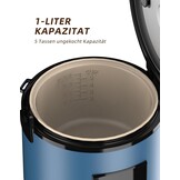 Blauwe Rijstkoker & Stoompan (1L) 400W - 34% Korting