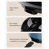 Blauwe Rijstkoker & Stoompan (1L) 400W - 34% Korting