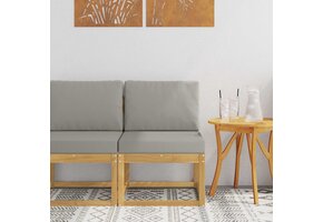 vidaXL Buiten Bankenset Wit/Lichtgrijs 59x63x73cm - 62% Korting