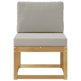 vidaXL Buiten bankenset Wit/Lichtgrijs 59x63x73cm - 54% Korting