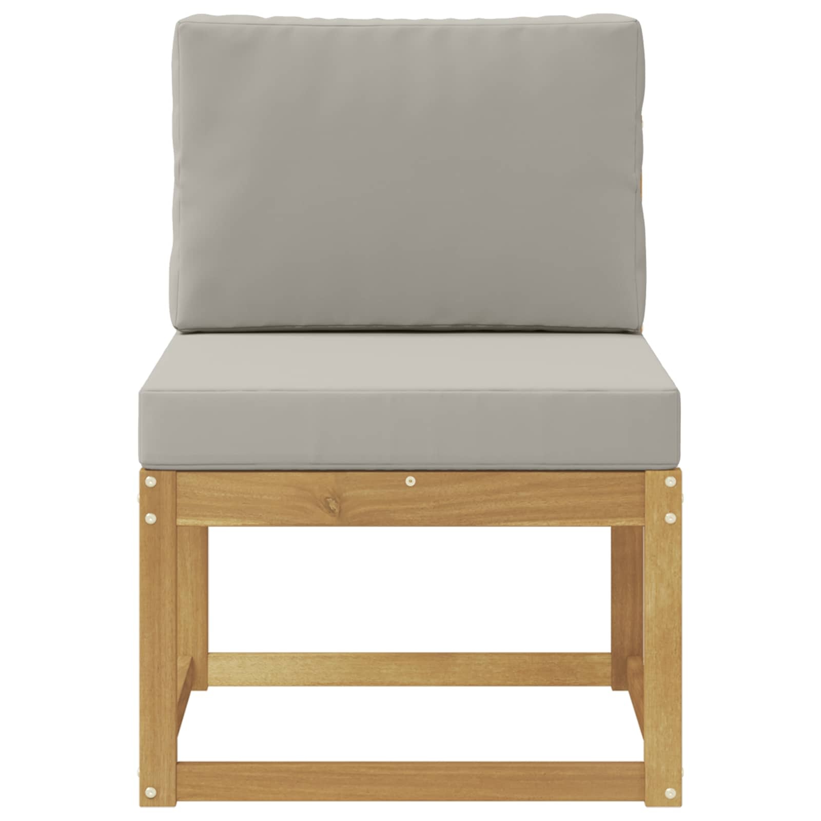 vidaXL Buiten bankenset Wit/Lichtgrijs 59x63x73cm - 54% Korting