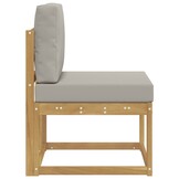 vidaXL Buiten bankenset Wit/Lichtgrijs 59x63x73cm - 54% Korting