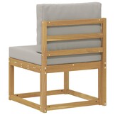 vidaXL Buiten bankenset Wit/Lichtgrijs 59x63x73cm - 54% Korting