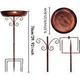 Metalen Vogelbad met Standaard (76cm) - 33% Korting