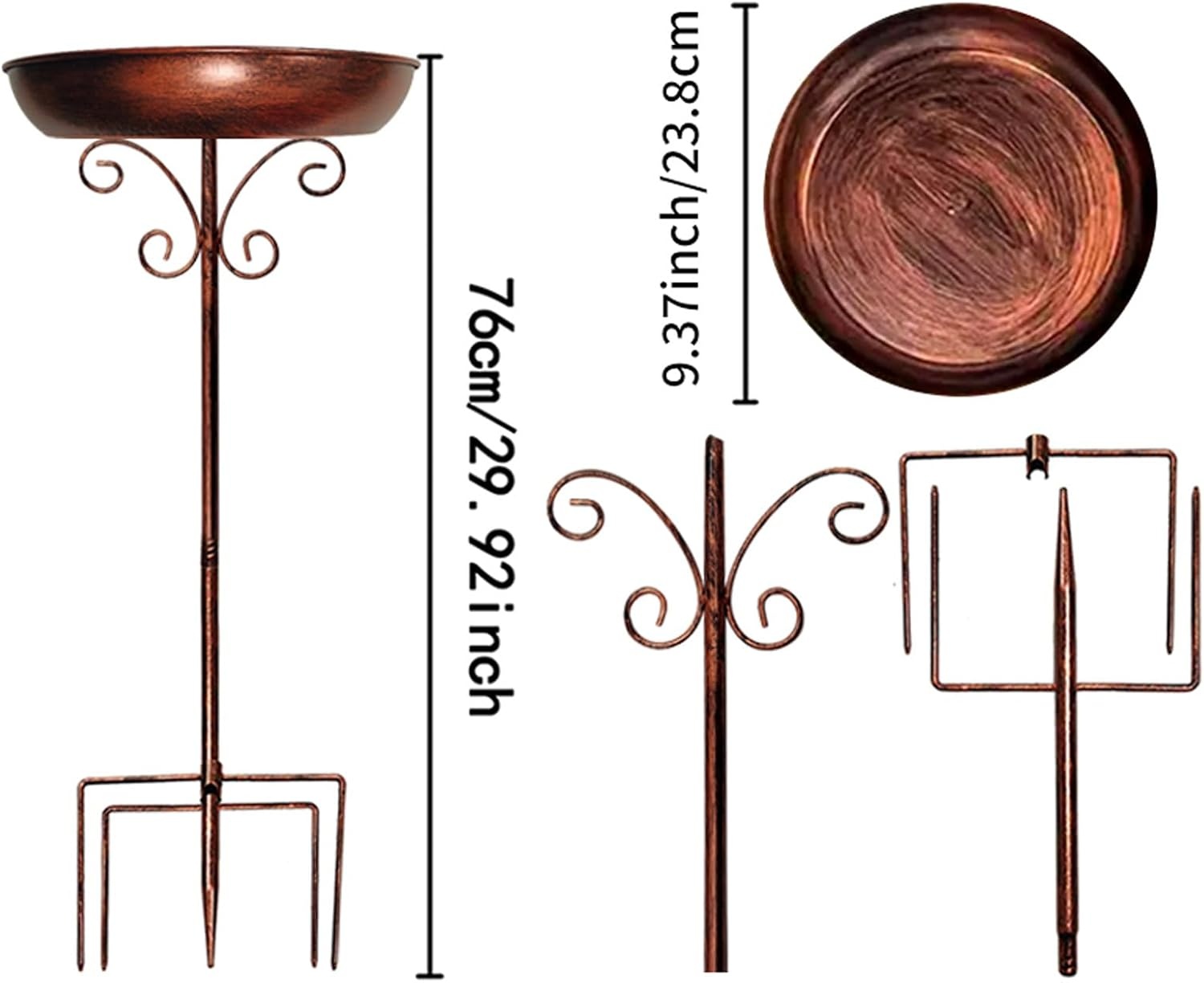 Metalen Vogelbad met Standaard (76cm) - 33% Korting