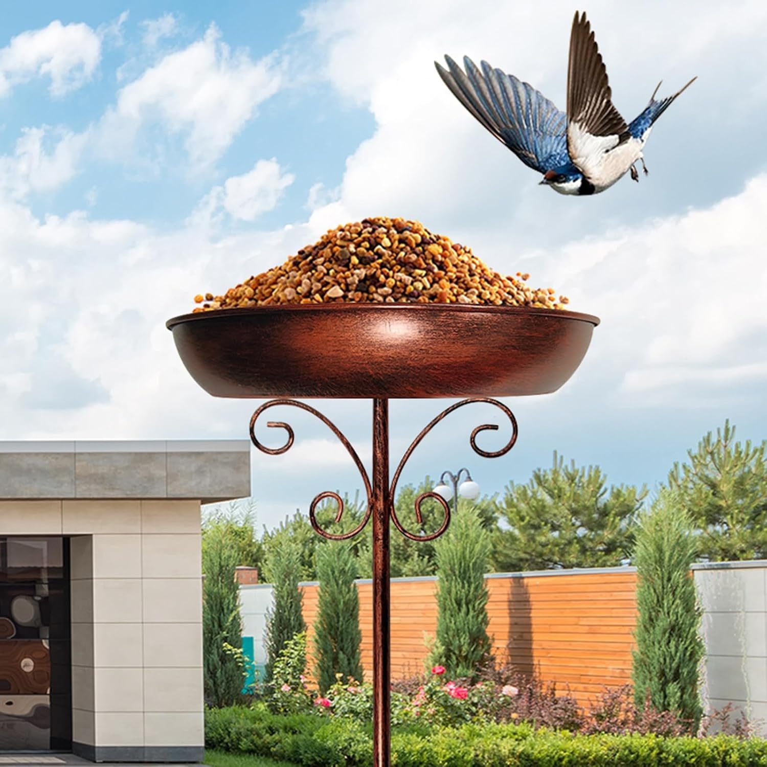 Metalen Vogelbad met Standaard (76cm) - 33% Korting