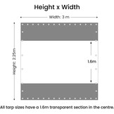 Waterdicht Transparant Dekzeil met Oogjes - 0,45 mm Dik - 34% Korting