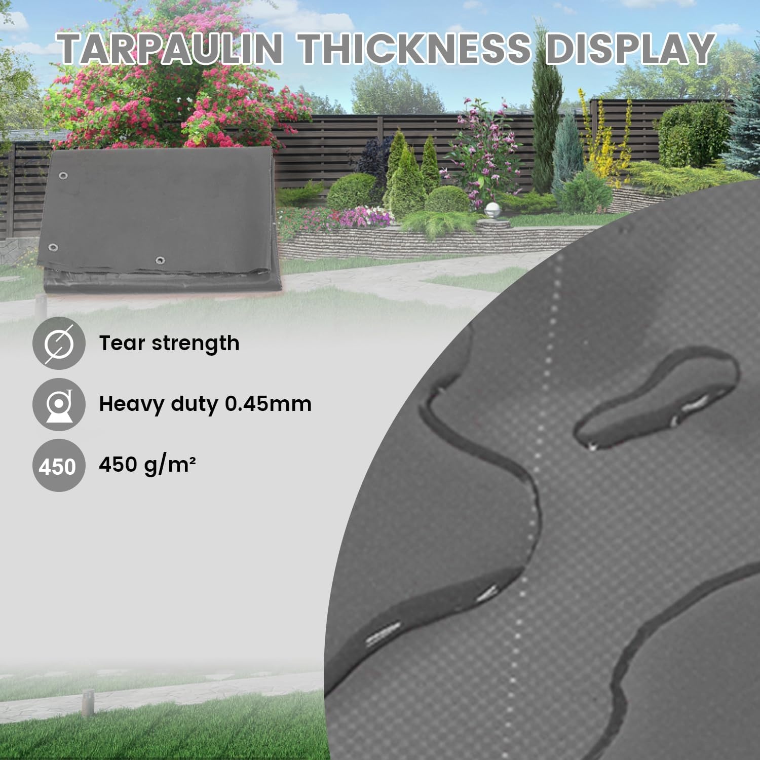 Waterdicht Transparant Dekzeil met Oogjes - 0,45 mm Dik - 34% Korting