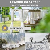 Waterdicht Transparant Dekzeil met Oogjes - 0,45 mm Dik - 34% Korting