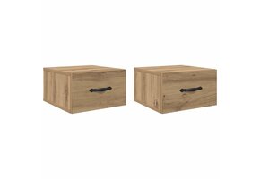 vidaXL Nachtkastje Eikenkleurig 2 Lades - 35x35x20 cm (58% Korting)