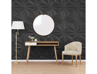 vidaXL 12 st Wandpanelen ster 3 m² 50x50 cm XPS zwart