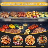 GFTIME Roestvrij stalen warmhoudrooster voor Enders Monroe Pro 4, 74,4 x 24 cm grill warmhoudzak reserveonderdeel, bovenste plank voor het warm houden van vlees, groenten en brood