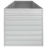 vidaXL Plantenbak verhoogd 320x80x77 cm gegalvaniseerd staal zilver