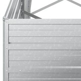 vidaXL Plantenbak verhoogd 320x80x77 cm gegalvaniseerd staal zilver
