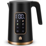 ForMe Roestvrijstalen Waterkoker 1,7 L Temperatuurkeuze 40-100°C I LED digitale temperatuurweergave I 7 Kleuren LED Verlichting I Theepot Theeketel I Warmhoudfunctie I BPA-vrij