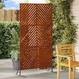 vidaXL Privacyscherm 100 x 50 x 180 cm weervast staal Roestkleurig