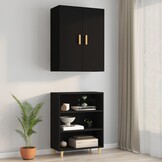 vidaXL Hangkast 69,5x34x90 cm Zwart - 54% Korting