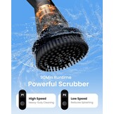 Leebein Elektrische reinigingsborstel, nieuwe Spin Scrubber, IPX7 waterdicht en 7 borstelkoppen, uittrekbare lange handgreep en 2 snelheden, schrobber voor badkamer, vloer, keuken
