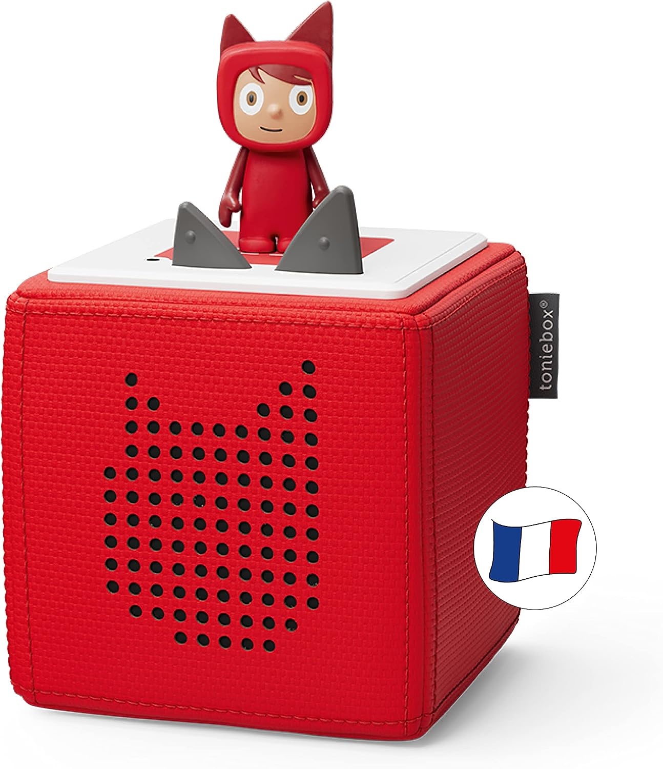 Mijn eerste Toniebox, starterset, rood, met 1 Creative Tonie, audiobox met verhalen en muziek voor kinderen van 3 tot 7 jaar, robuust en eenvoudig te gebruiken, met verzamelpoppetje