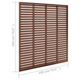 vidaXL Louvre schutting 180x180 cm Bruin - 35% Korting