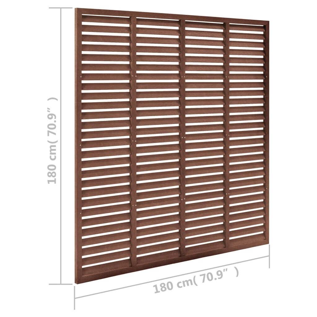 vidaXL Louvre schutting 180x180 cm Bruin - 35% Korting