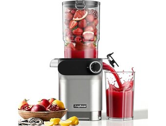 Slow Juicer Sapcentrifuge - 200W, 110mm Vulschacht, Tritan, Zilvergrijs | 34% Korting