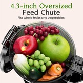 Slow Juicer Sapcentrifuge - 200W, 110mm Vulschacht, Tritan, Zilvergrijs | 34% Korting