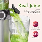 Slow Juicer Sapcentrifuge - 200W, 110mm Vulschacht, Tritan, Zilvergrijs | 34% Korting