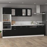 vidaXL Bovenkast Lyon 39,5x31x60 cm bewerkt hout zwart
