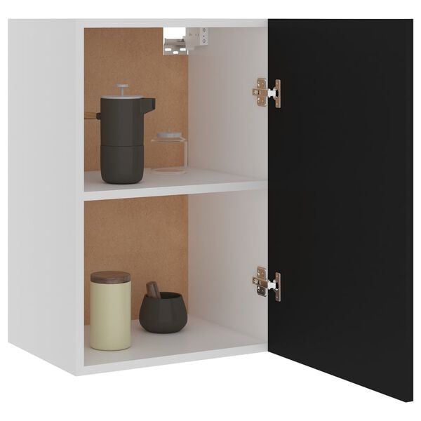 vidaXL Bovenkast Lyon 39,5x31x60 cm bewerkt hout zwart