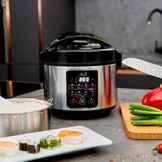 Yum Asia Kumo Reiskocher 1 Liter met Keramische Kom - Roestvrij Staal
