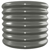 vidaXL Plantenbak 332x40x36 cm gegalvaniseerd staal grijs
