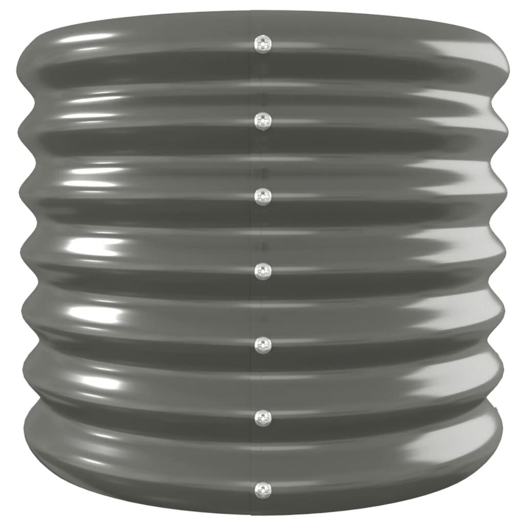 vidaXL Plantenbak 332x40x36 cm gegalvaniseerd staal grijs