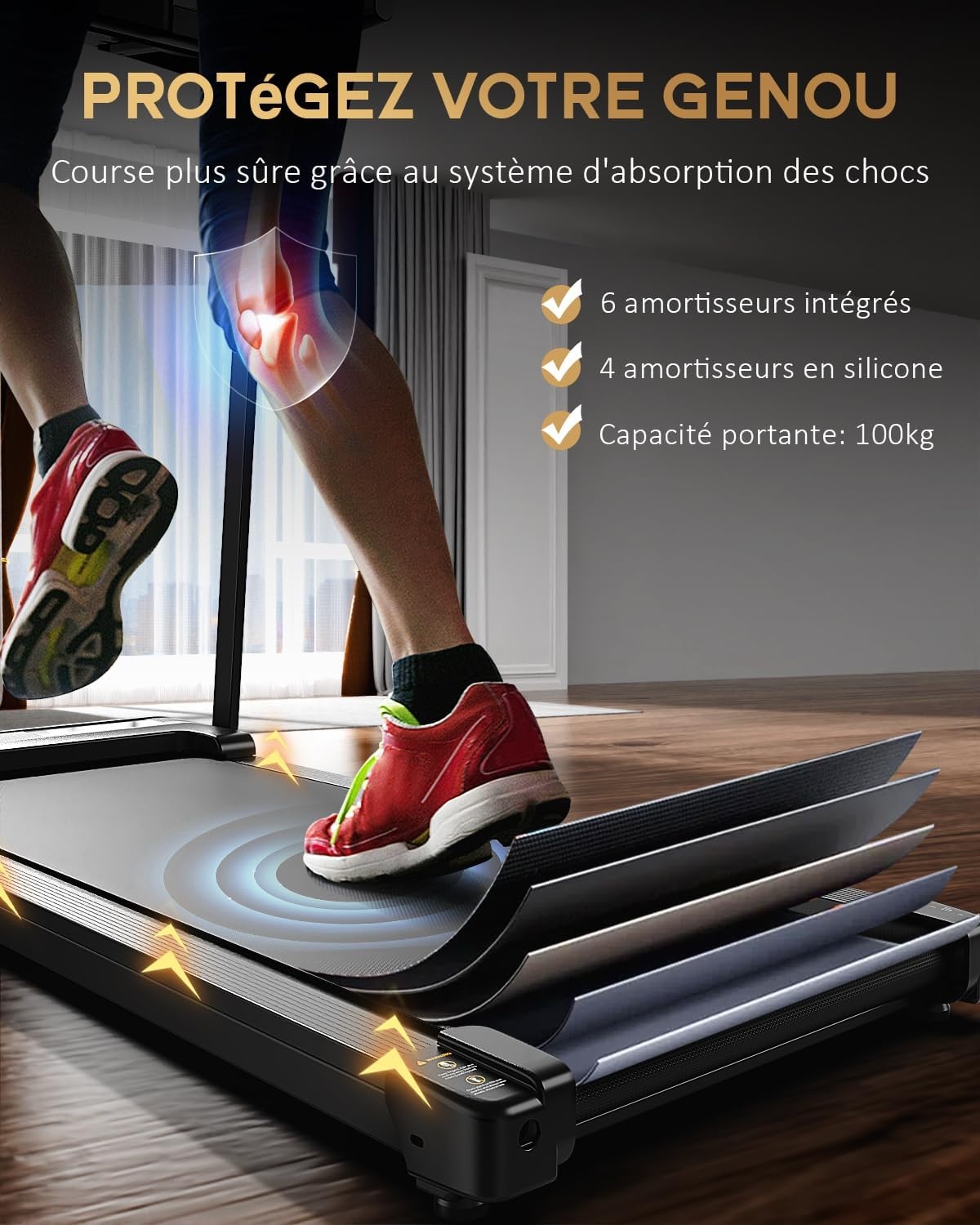Elektrische loopband, ruimtebesparend, inklapbaar, magnetisch, Tapirulan voor thuis, wandelpad, treadmill voor thuis, op het stuur, tapijt, 10 km/u