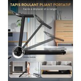 Elektrische loopband, ruimtebesparend, inklapbaar, magnetisch, Tapirulan voor thuis, wandelpad, treadmill voor thuis, op het stuur, tapijt, 10 km/u